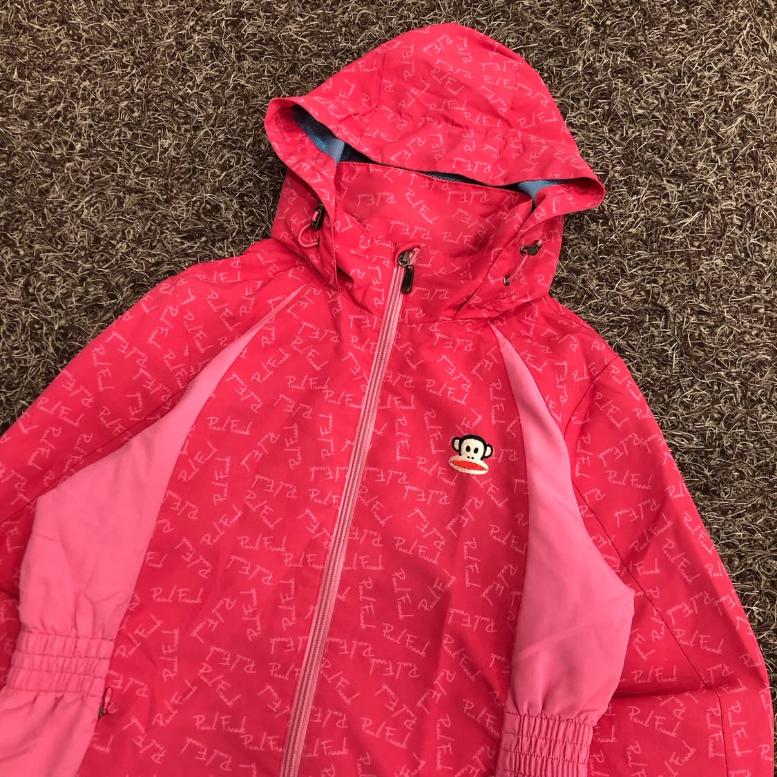 폴프랭크 핑크 로고 패턴 바람막이 자켓 상품이미지2