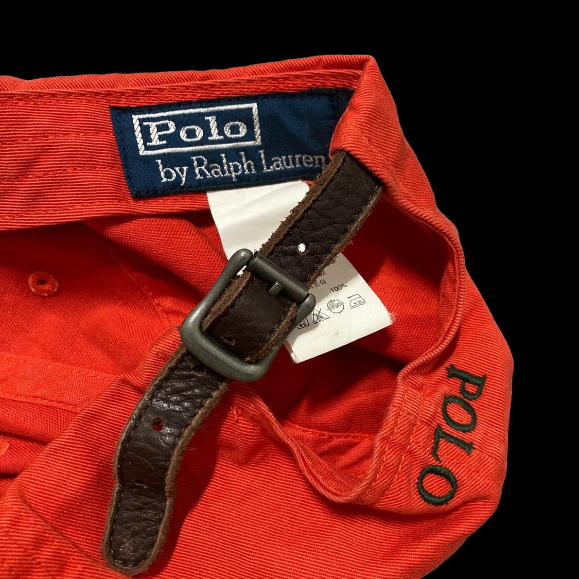 폴로랄프로렌 90's 두산택 오렌지 포니로고 볼캡 상품이미지5