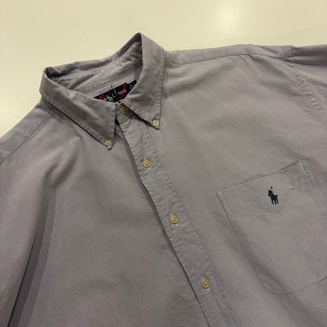 [XL] 폴로 랄프로렌 빅셔츠 포켓 옥스포드 라벤더 D772 상품이미지3