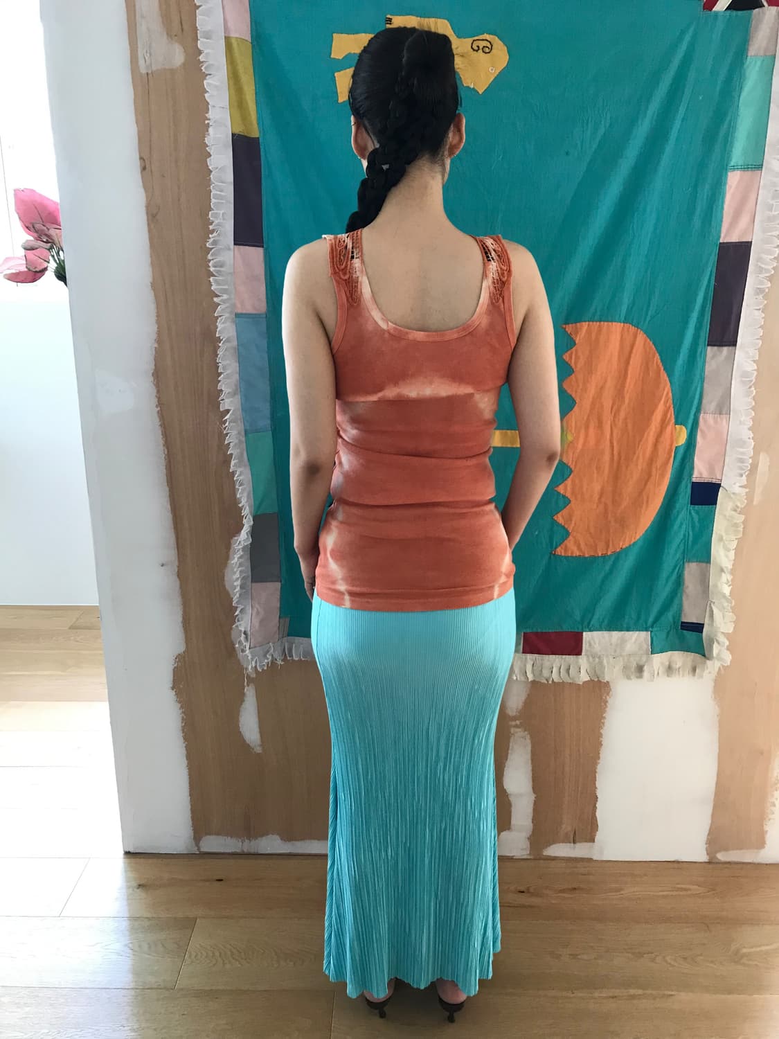 vintage mint pleats skirt 상품이미지6