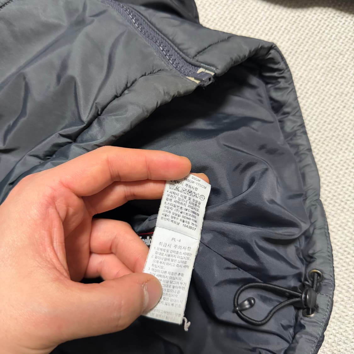 노스페이스 배색 경량패딩 자켓 상품이미지4