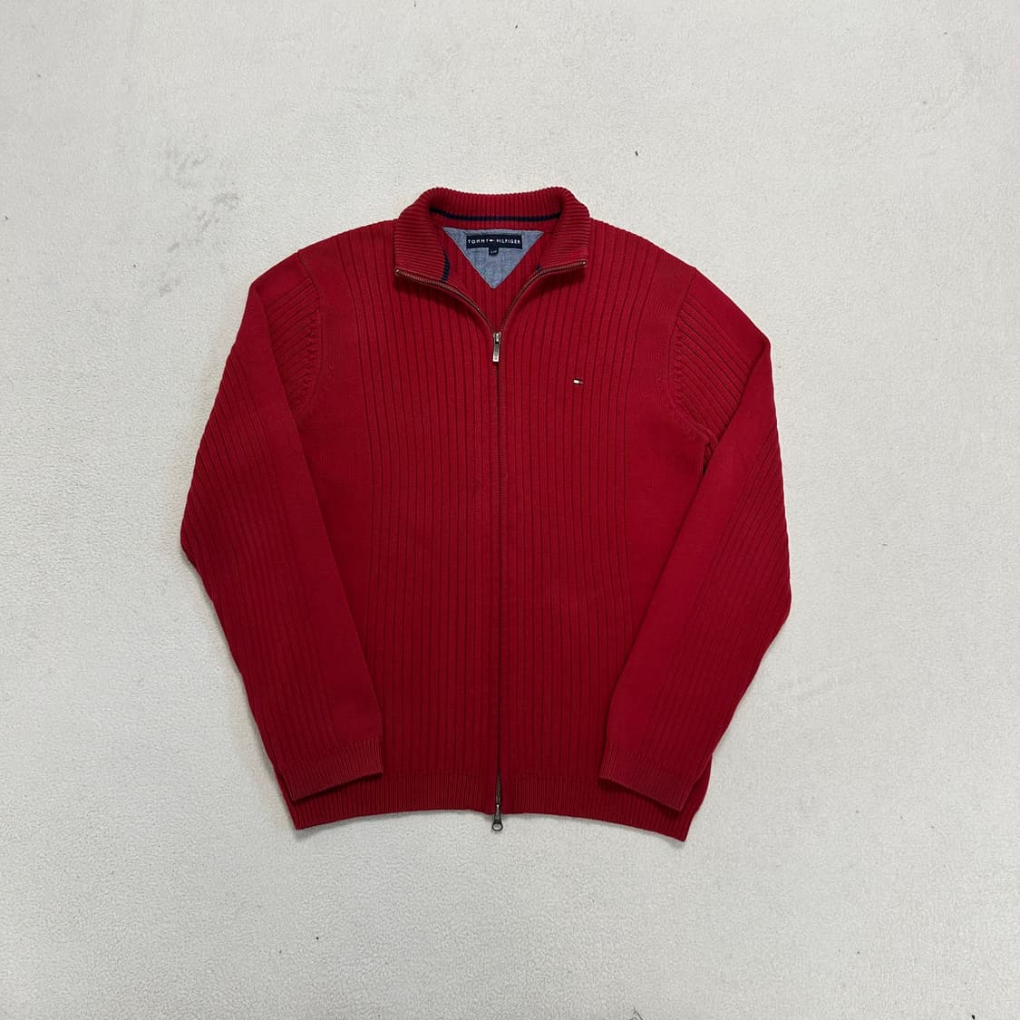 Tommy Hilfiger red 2way knit zip-up 상품이미지4