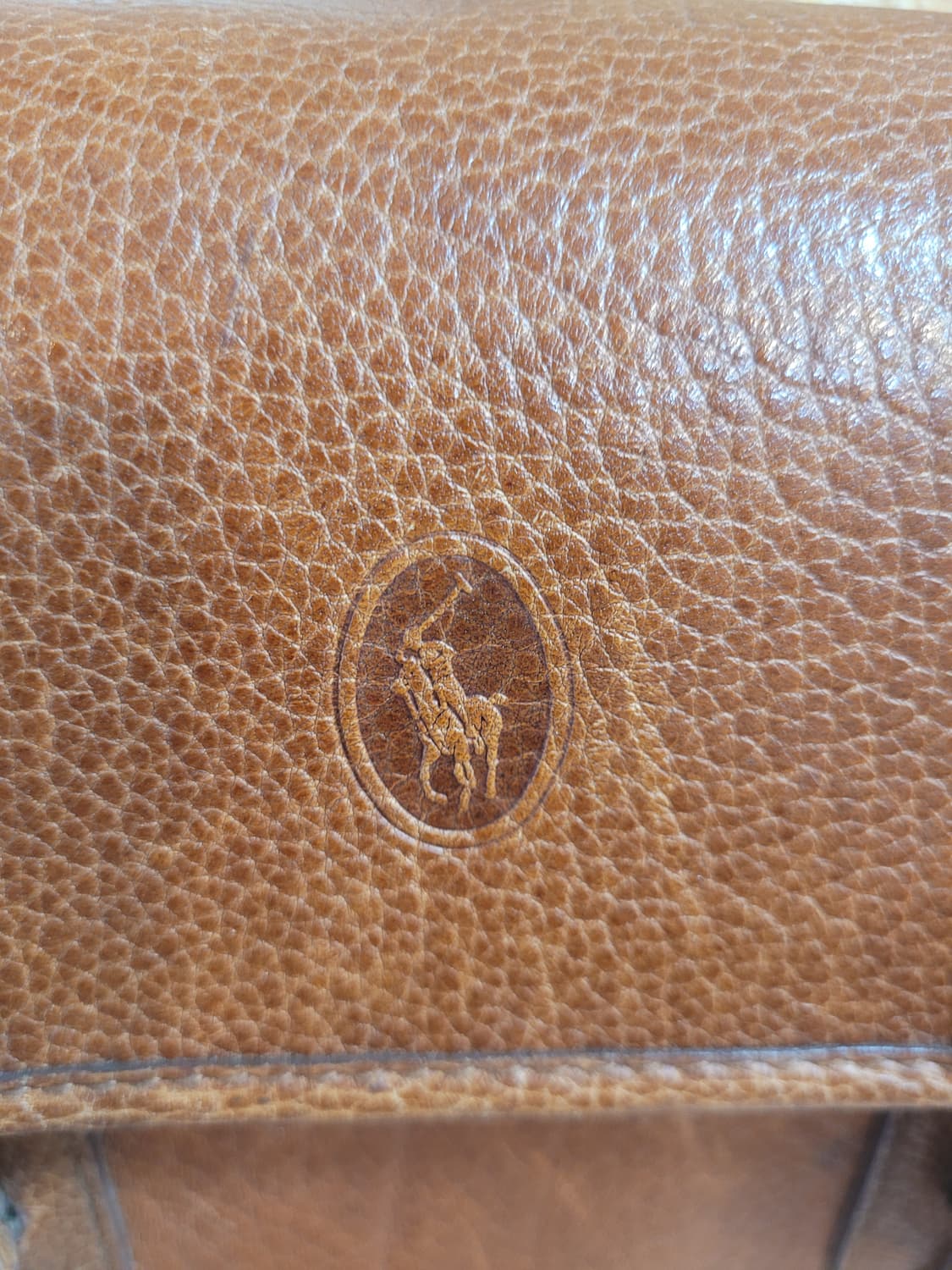 폴로 랄프로렌 빈티지 레더 크로스백 브라운 상품이미지2