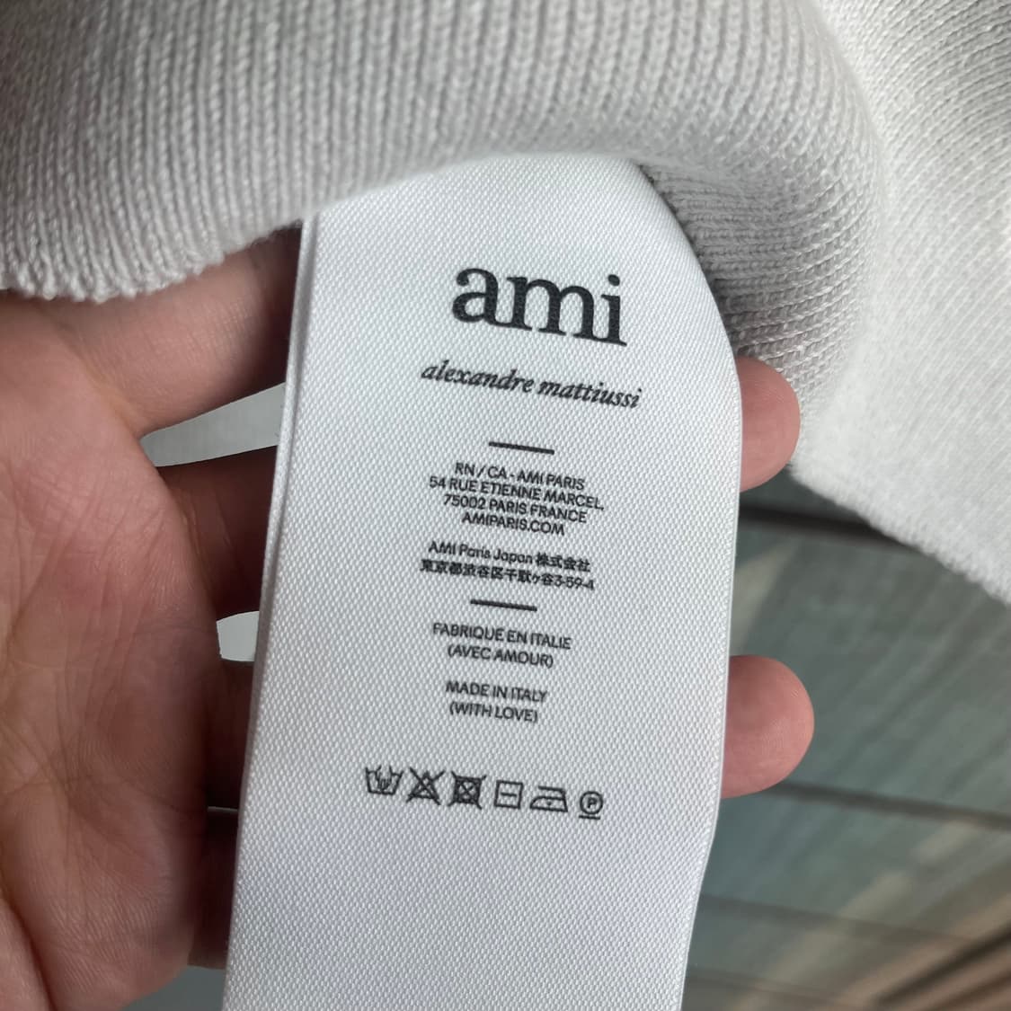 새상품(XS)아미 AMI 자수로고 니트 스웨터 상품이미지5