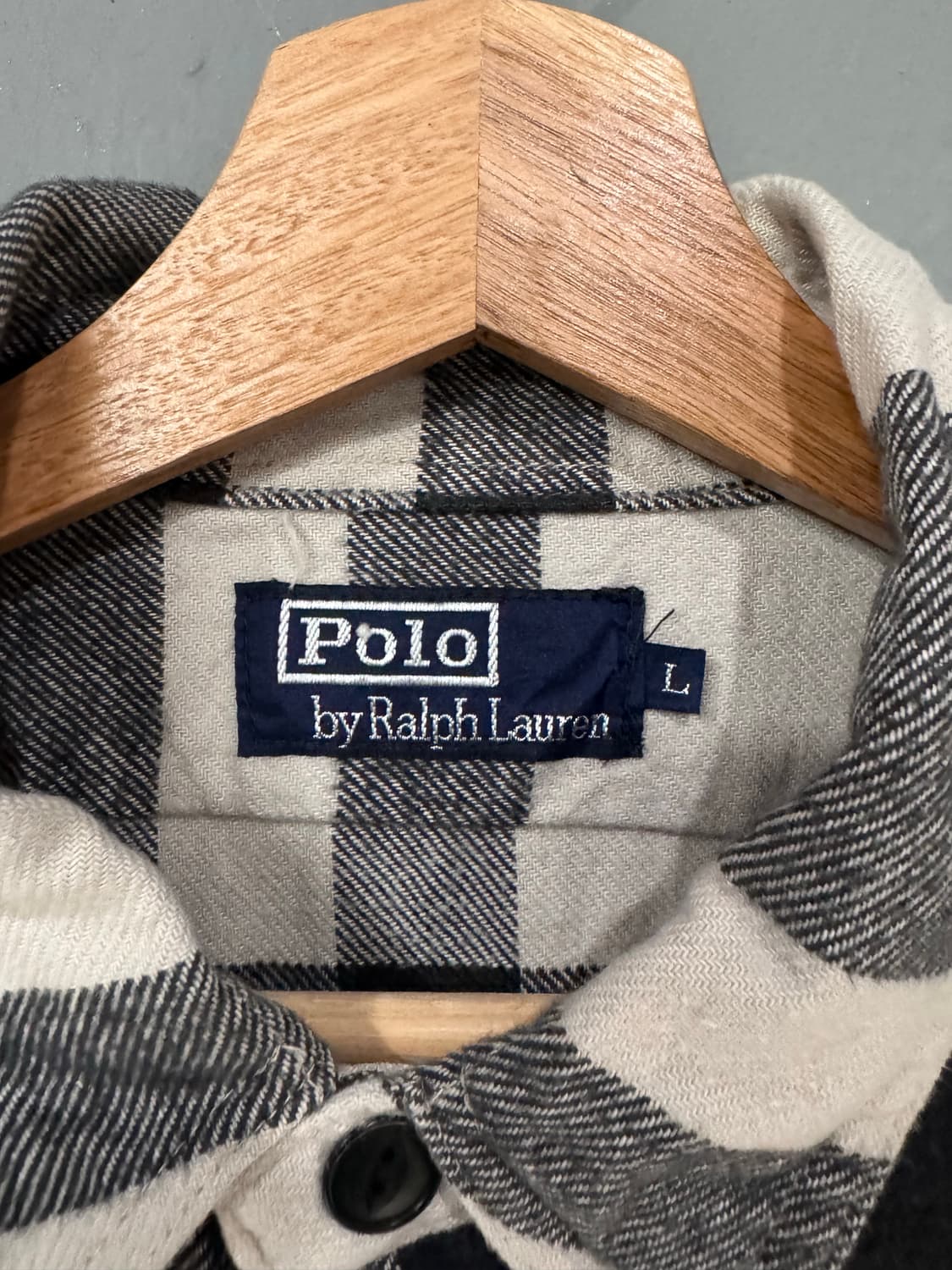 폴로랄프로렌 블랙 화이트 플란넬 체크셔츠  상품이미지3