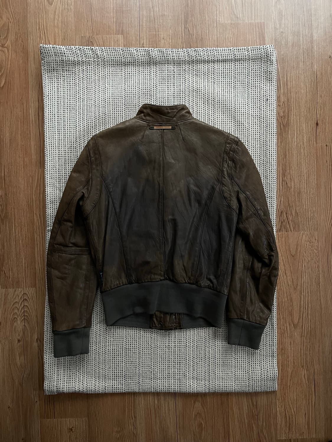 아르마니 진스 쉽스킨 레더 자켓 상품이미지8