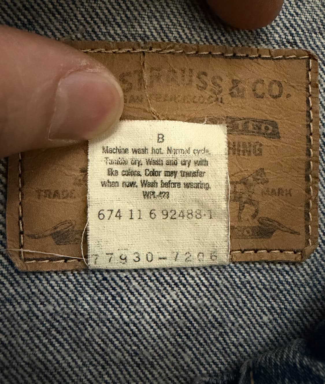 [리바이스] 90s USA 오리지널 빈티지 화이트탭 오버핏 데님 자켓 상품이미지4