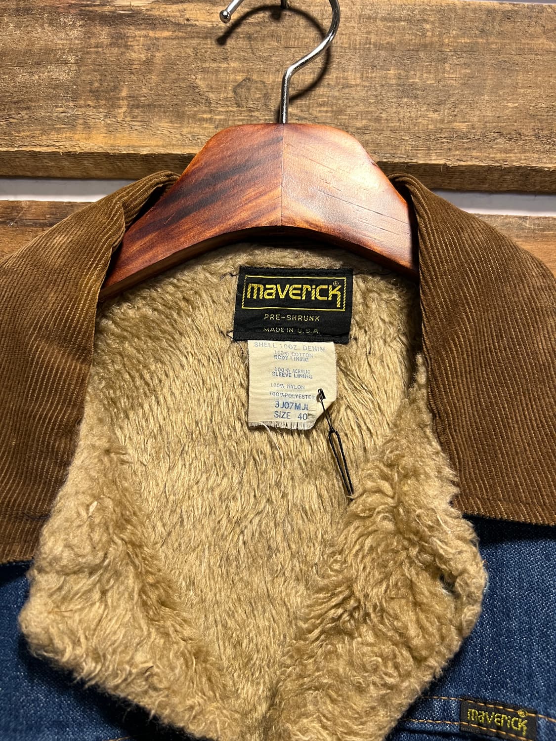 [S]70s Maverick USA Made 쉐르파 라이닝 데님 워크자켓 상품이미지2