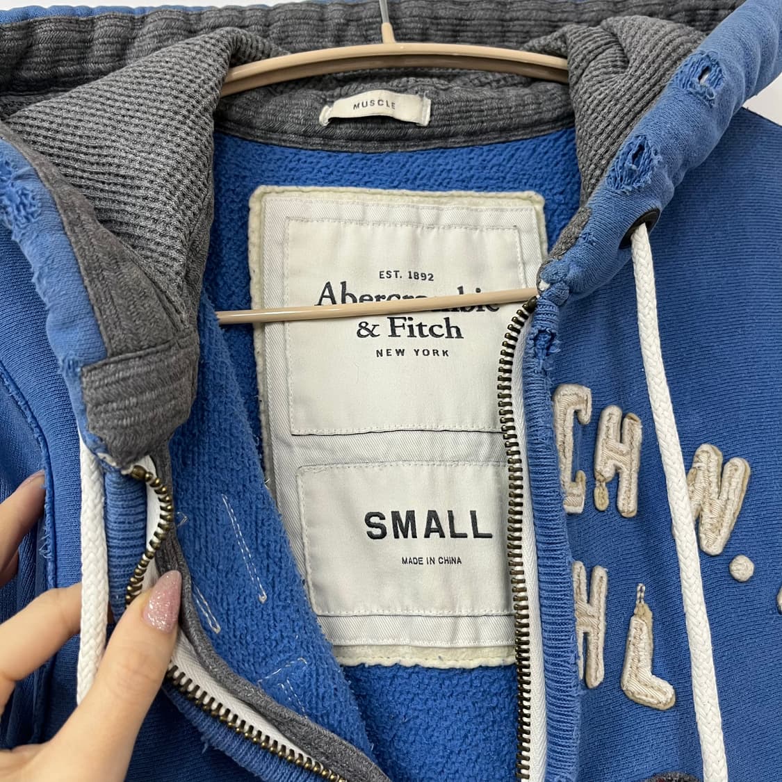 아베크롬비 자수로고 소라 후드집업 상품이미지5