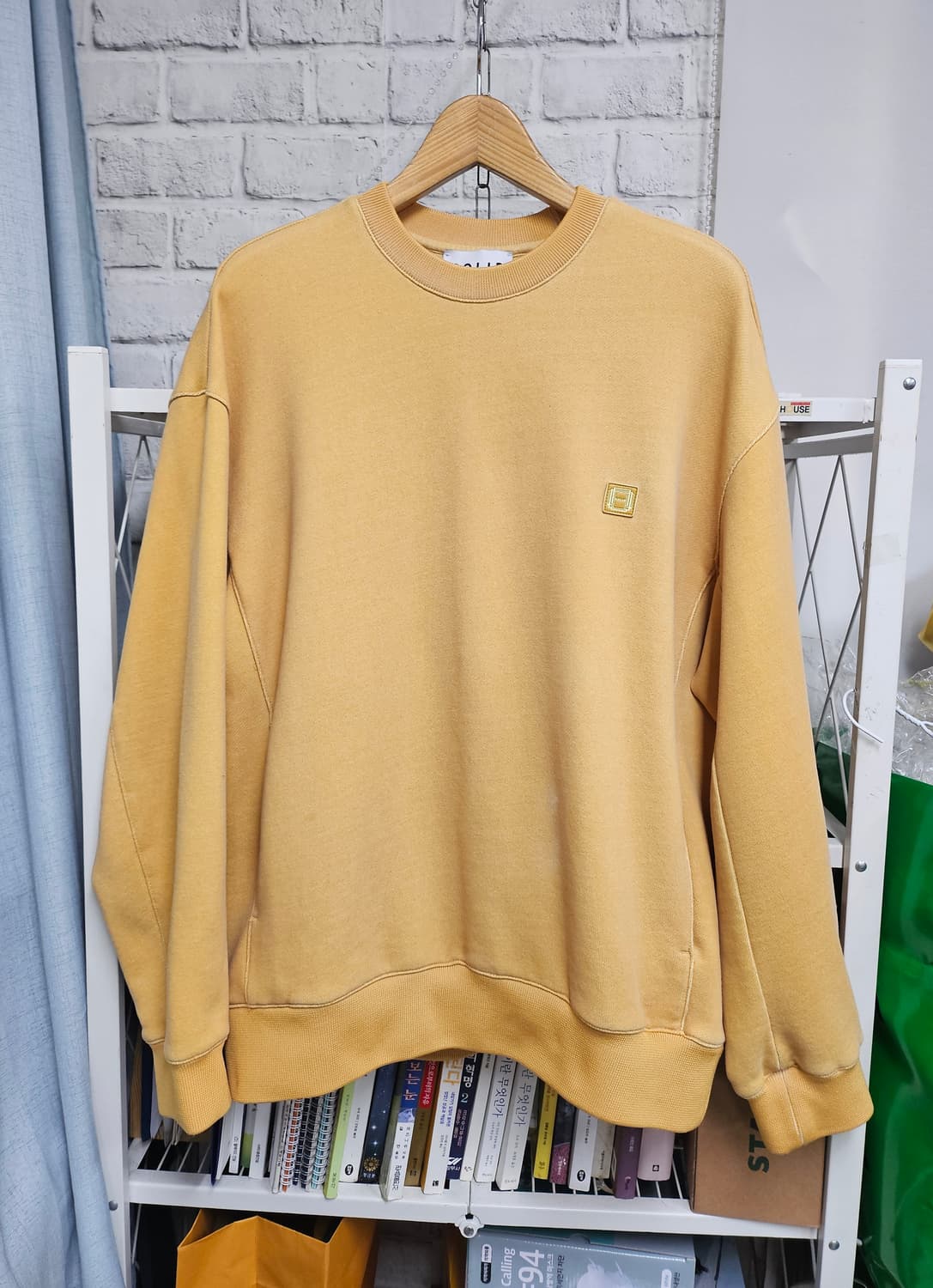 솔리드옴므 자수 백로고 남성 맨투맨 100 라운드 티셔츠 MM14 상품이미지1