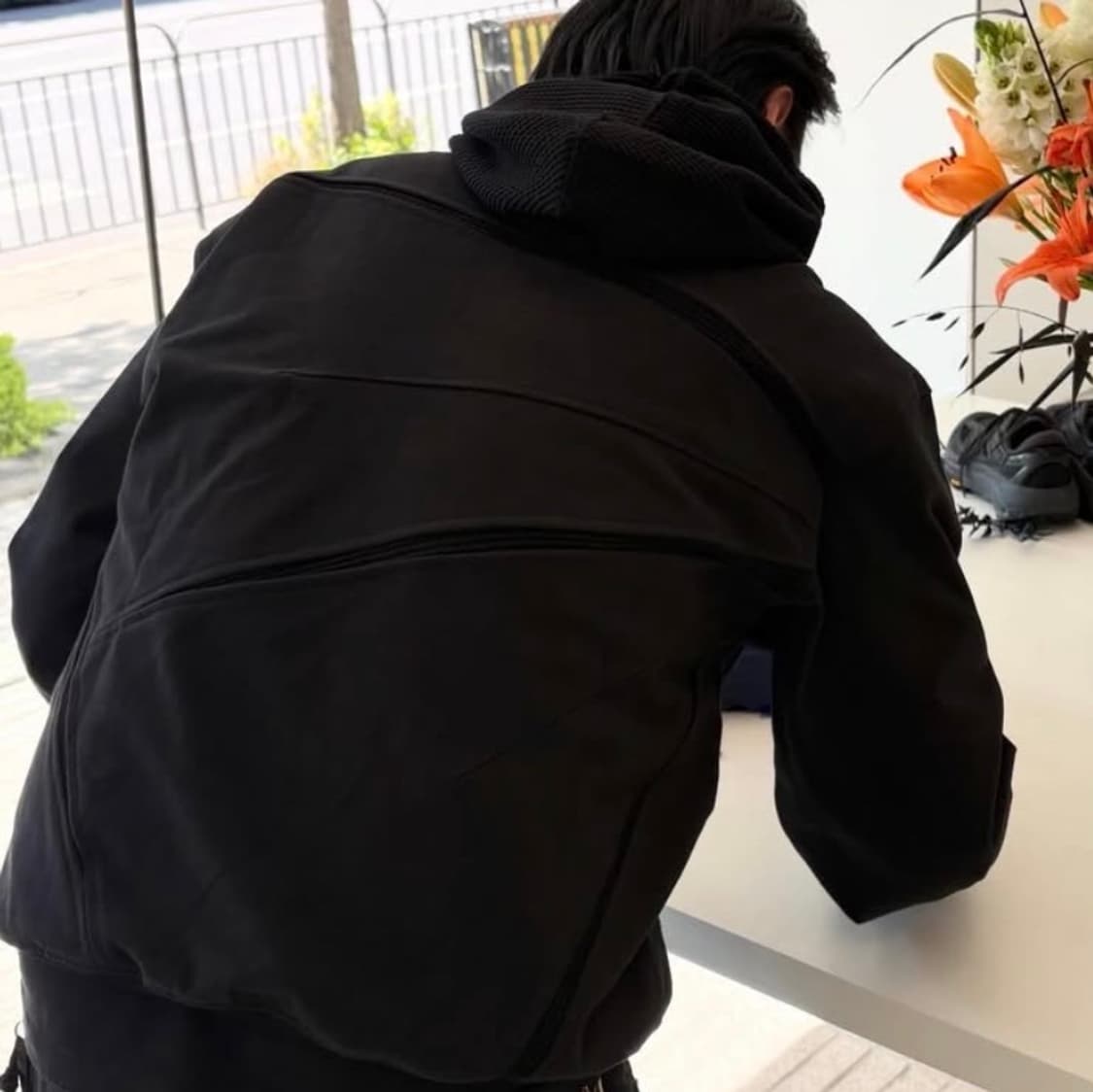 [새상품]엑슬림 시퀀스 후디 블랙 m 사이즈 상품이미지1