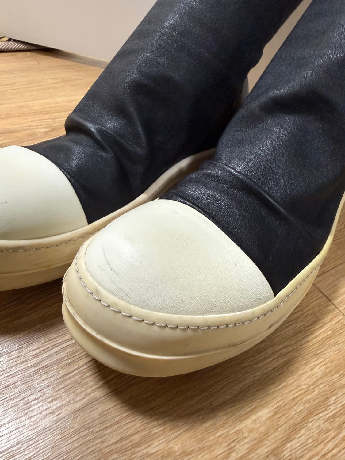 릭오웬스 레더 하이삭스 스니커즈 41 상품이미지3