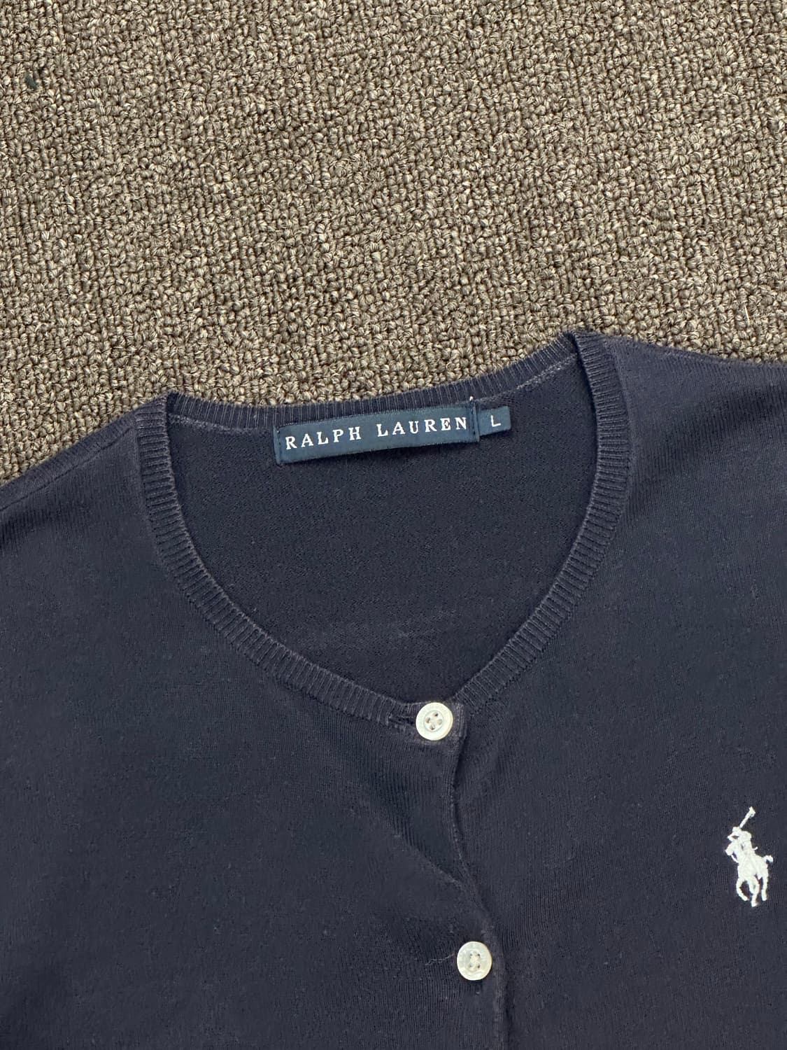 L)폴로 랄프로렌 여성 네이비 피마 코튼 가디건 상품이미지5