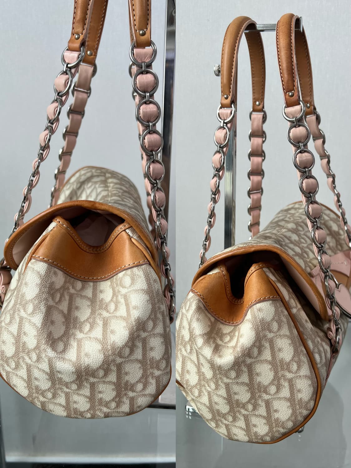 디올 로맨틱 트로터 하트 참 숄더백 베이비 핑크 상품이미지8