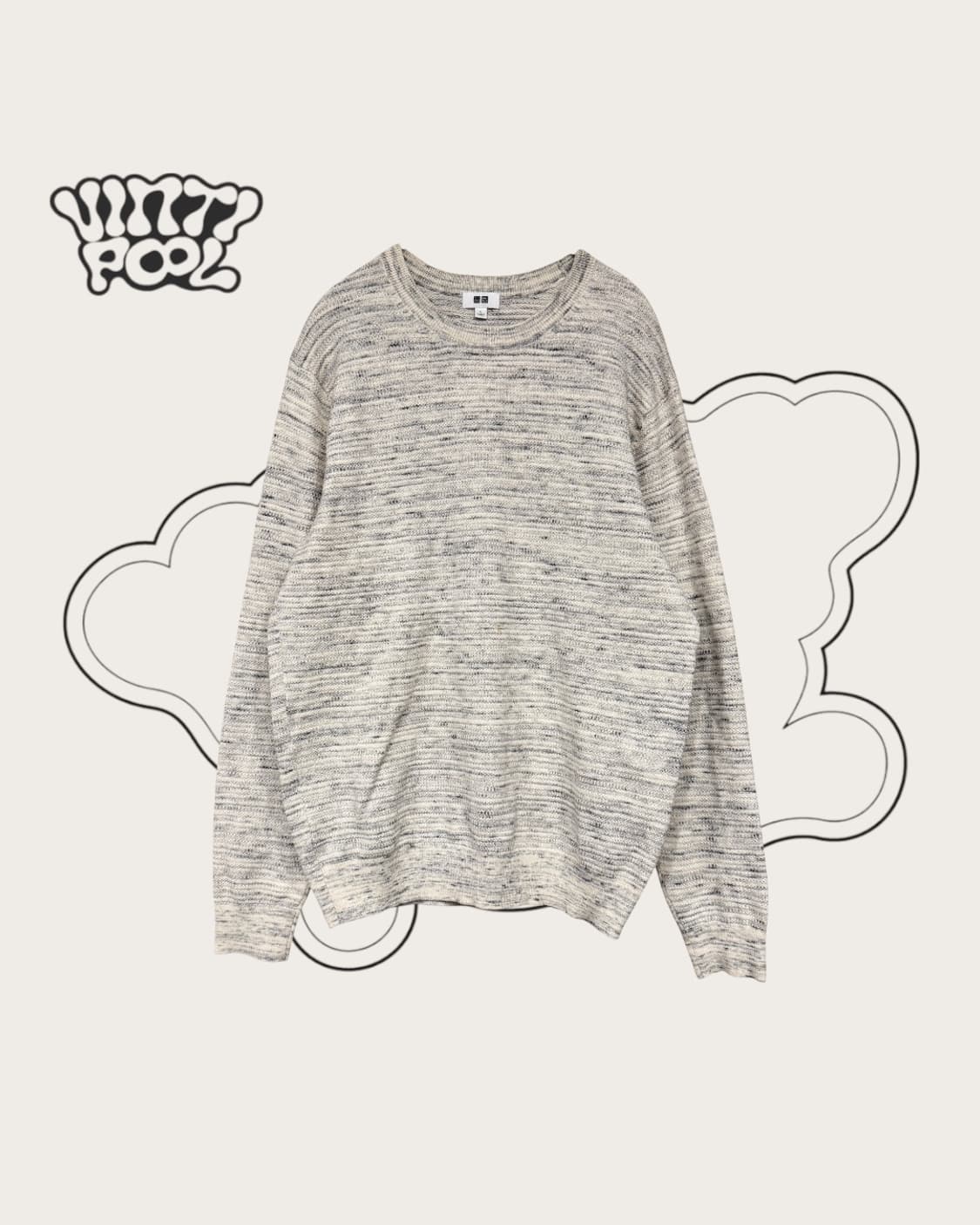 유니클로 울혼방 니트 L 쿠키앤크림 상품이미지1