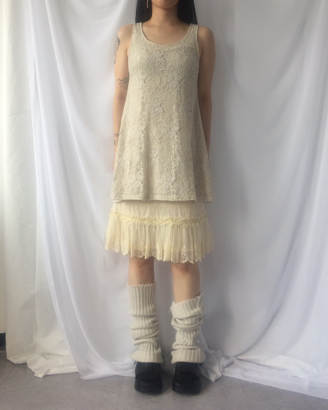 Lace point midi skirt 상품이미지5
