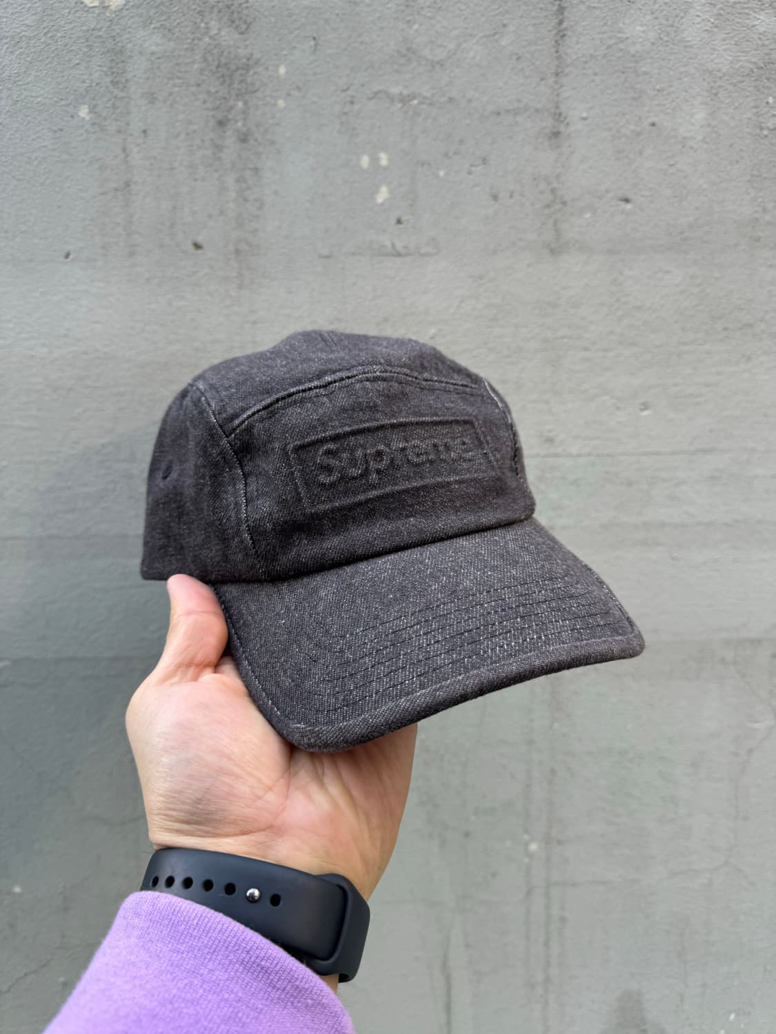 Ss20 슈프림 엠보스 데님 캠프캡 상품이미지3