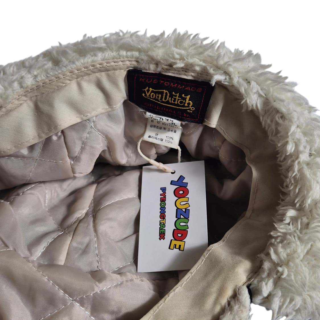 Vondutch) 본더치 Y2K 이어플랩 캡 검/흰 상품이미지6