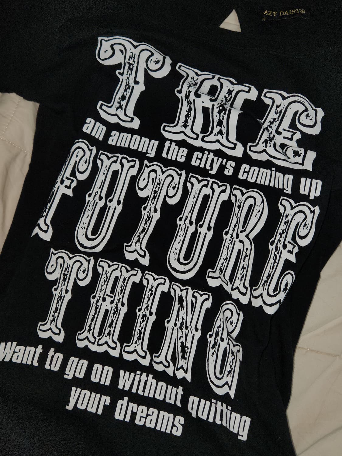 펑크&갸루 블랙 레터링 반팔 (punk•Gal) 상품이미지2