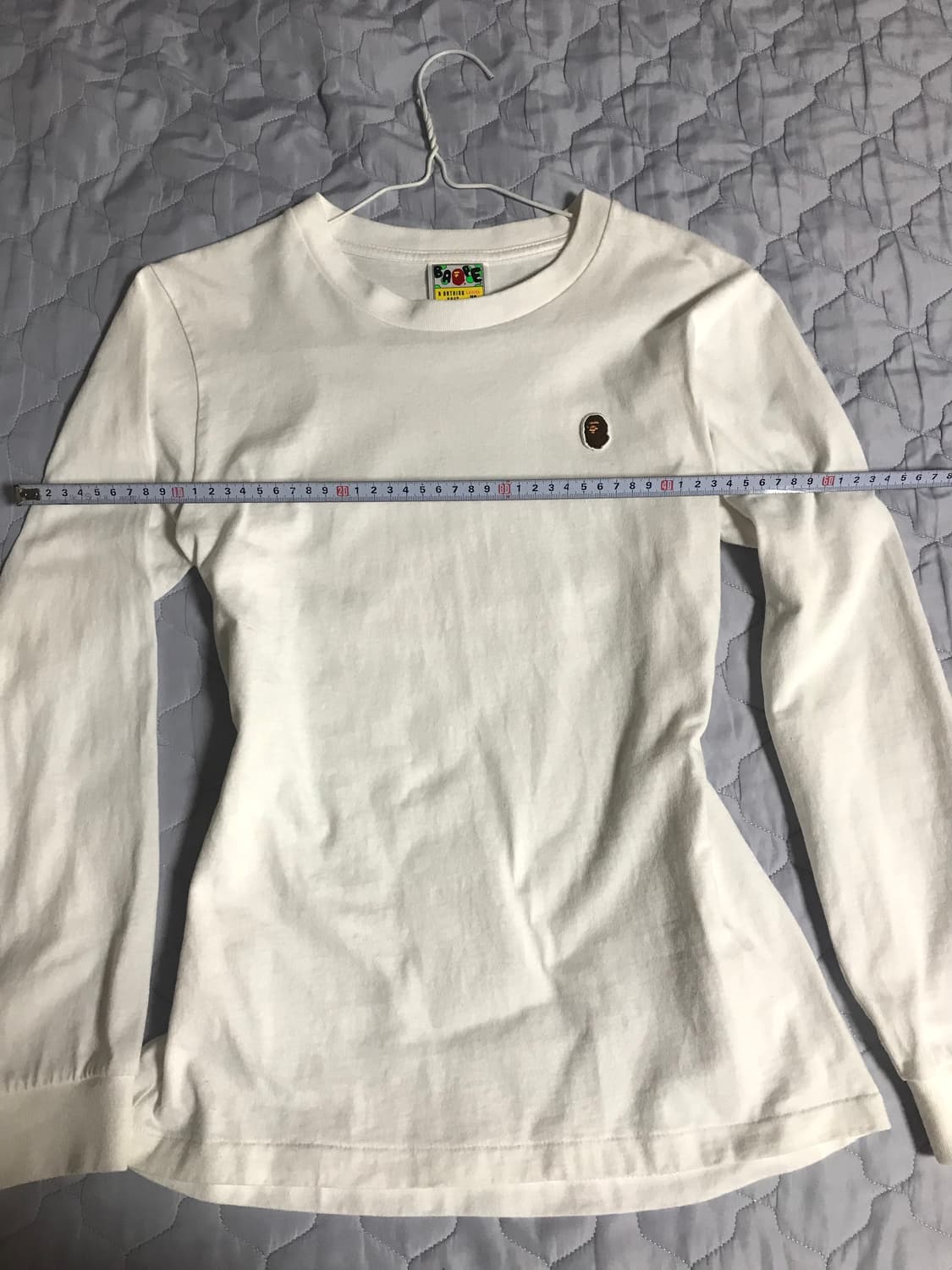 베이프 원포인트 로고 롱슬리브 xs 상품이미지3