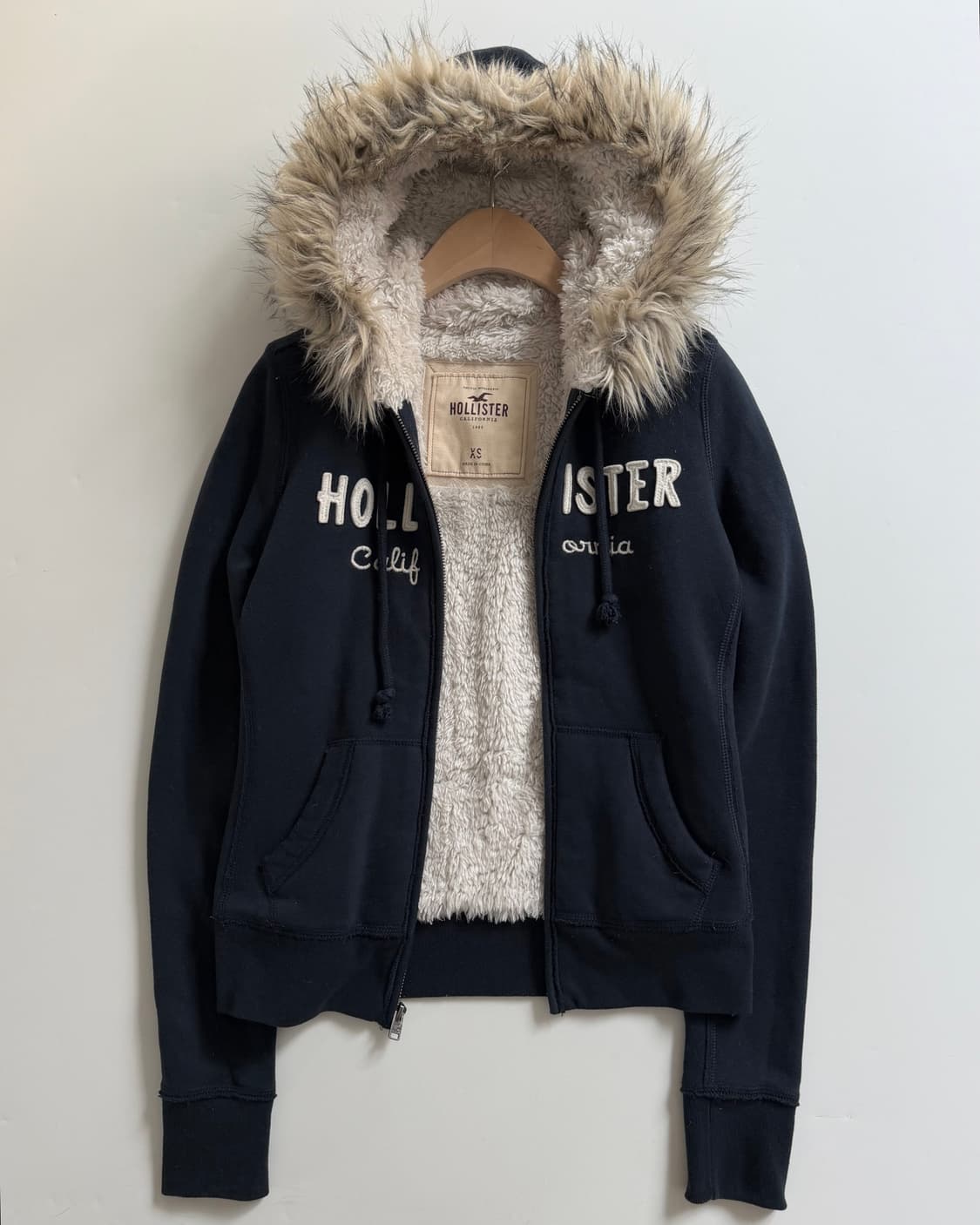 Hollister 홀리스터 우먼즈 퍼 후드집업 상품이미지1