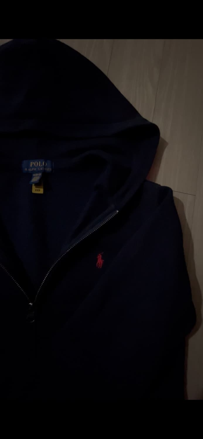 폴로 랄프로렌 정품 네이비 후드집업 큐알 인증 상품이미지2