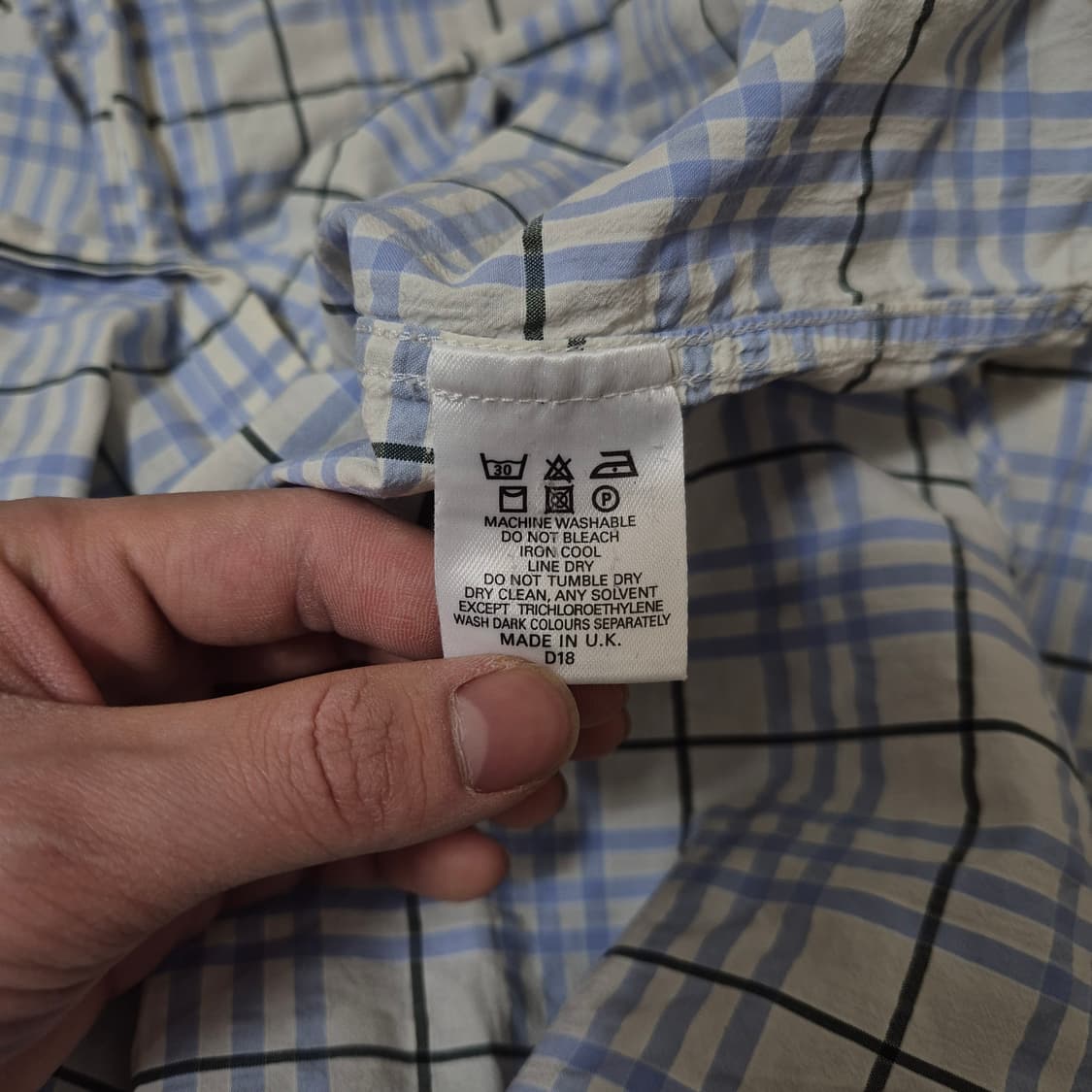 버버리 런던 남성 기마로고 체크셔츠 L(100) 상품이미지7