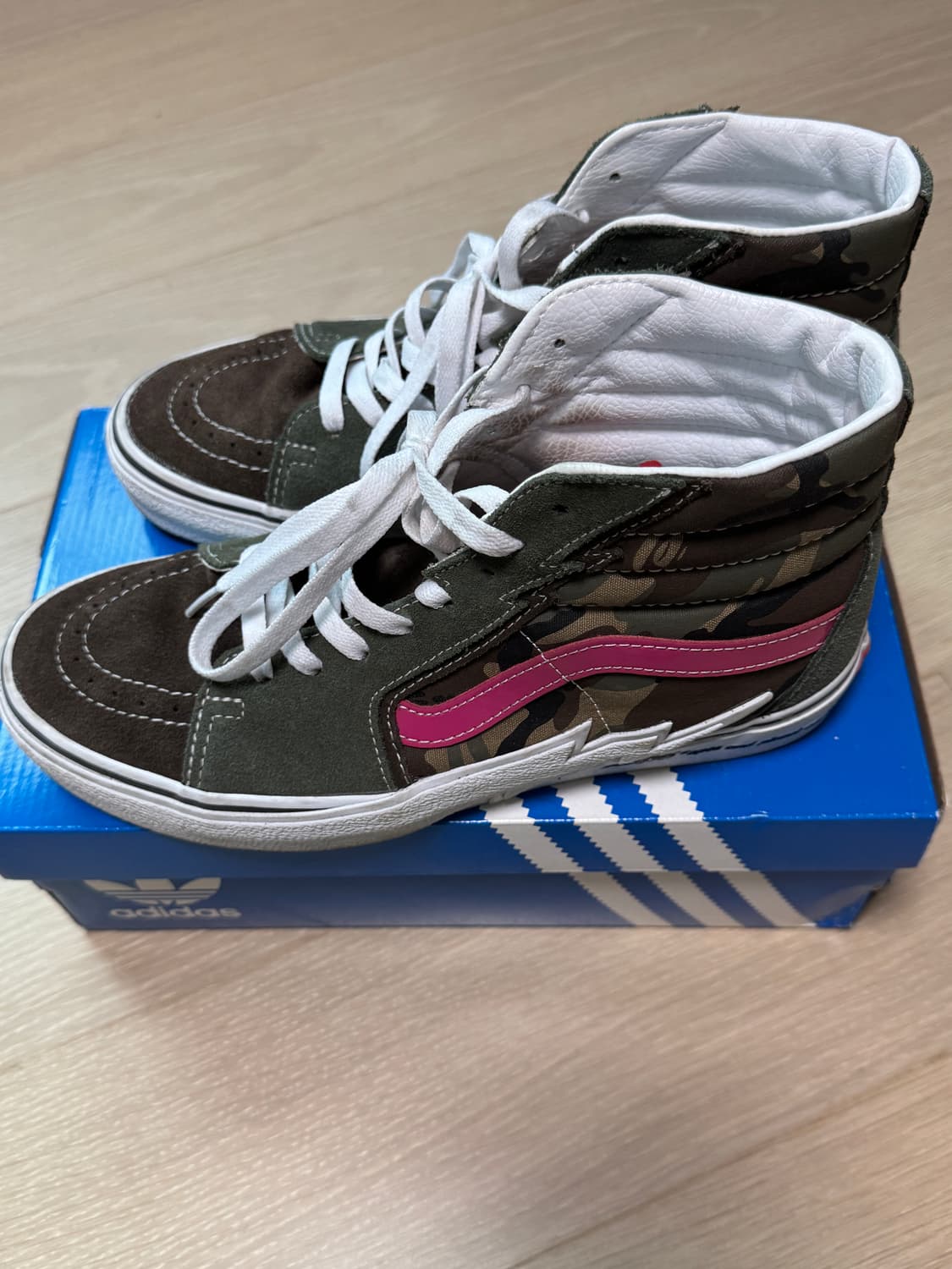 반스 x 에이프 스케이트 하이 볼트 카키 상품이미지2