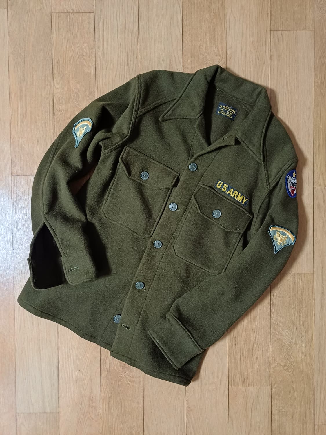 논스탁 미군 한국전쟁 OG-108 울셔츠 자켓 판매 상품이미지5
