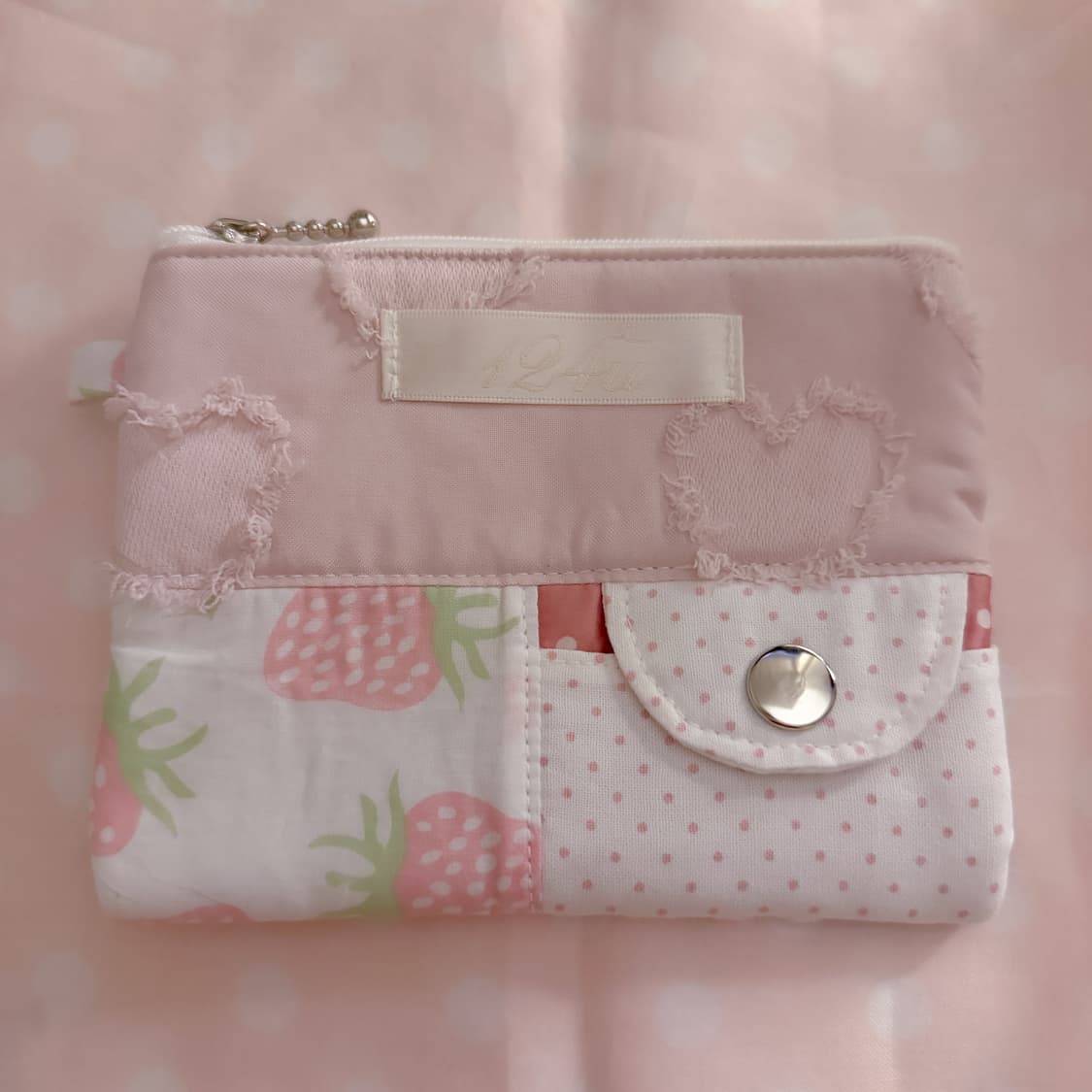 124u pouch26 레이스 프릴 딸기초코 파우치 히메갸루 오네갸루 상품이미지2