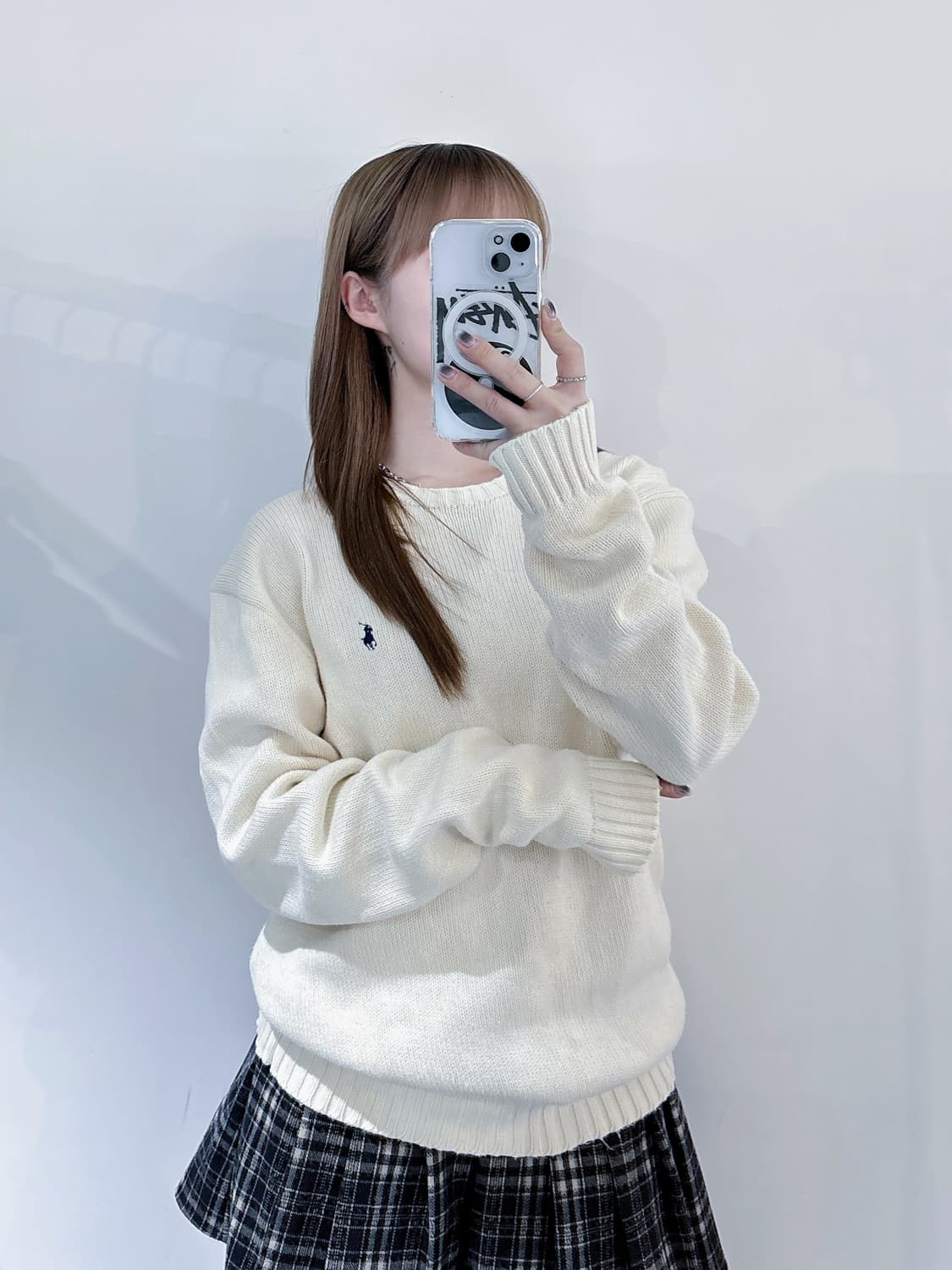 폴로랄프로렌 크림 포니 라운드 니트 상품이미지1