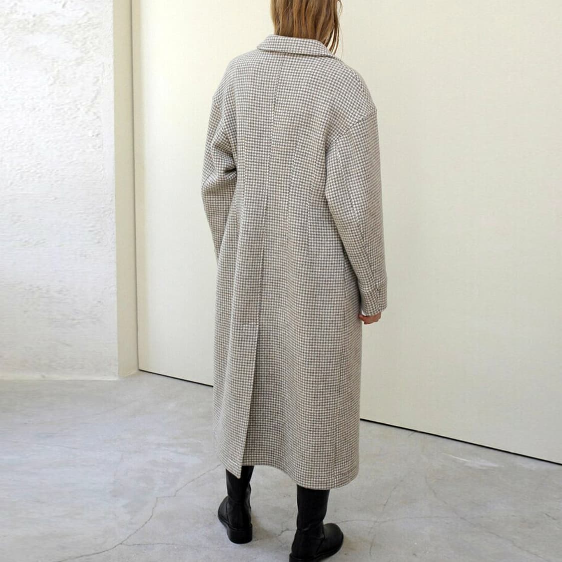 폴앤앨리스(P/A) 체크 울코트 55-66 새상품 상품이미지4