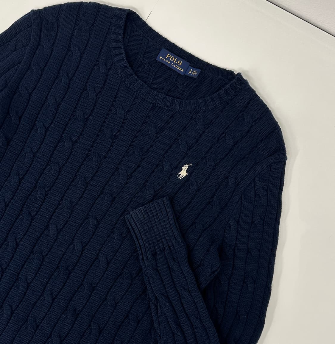 폴로 랄프로렌 케이블 니트 네이비 상품이미지3