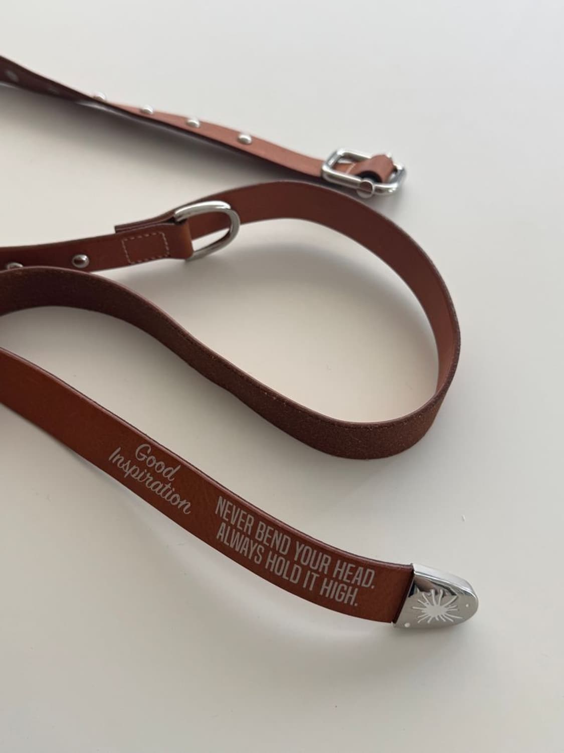 LEATHER NARROW BELT 가죽 좁은 벨트 상품이미지1
