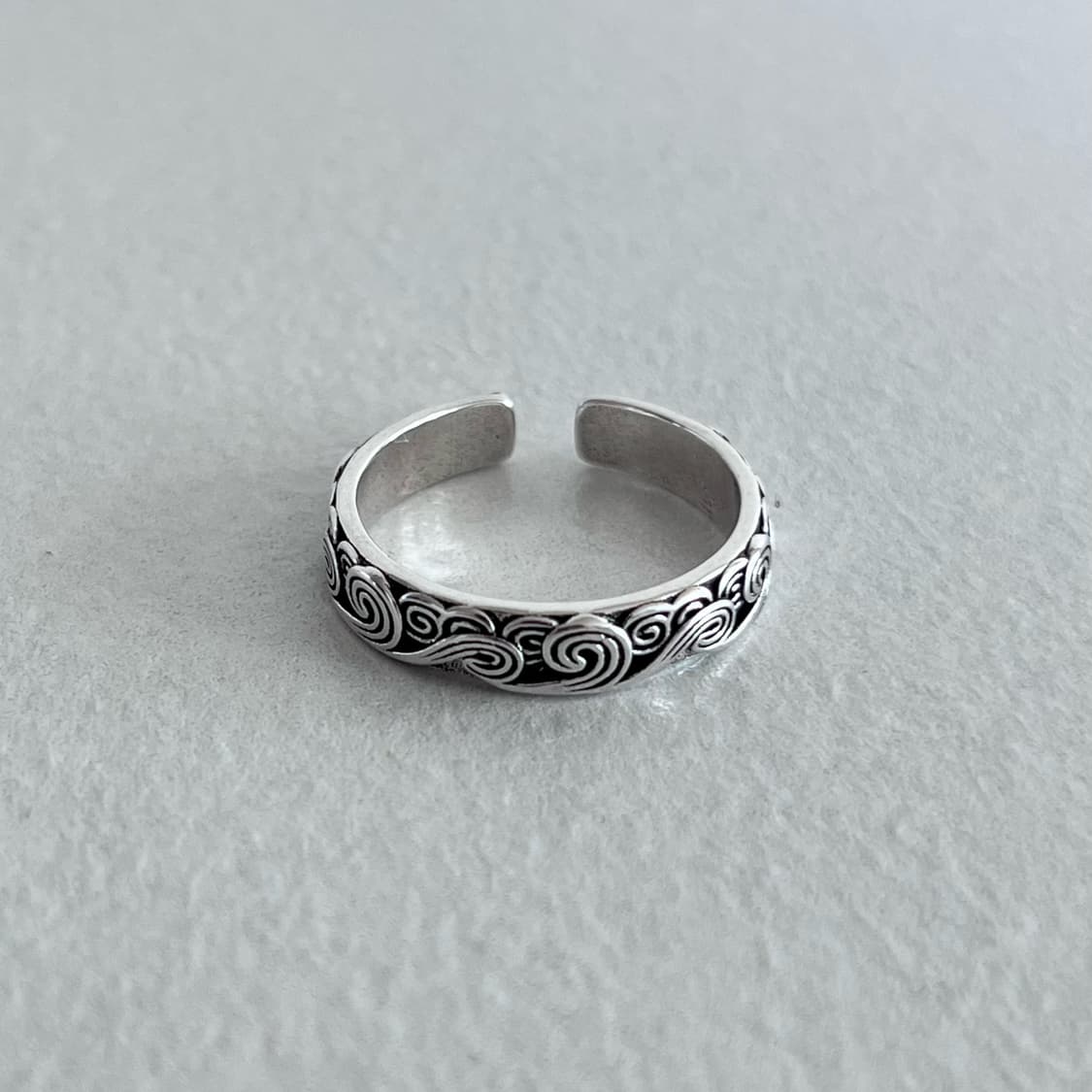 웨이브 카빙 반지 상품이미지1