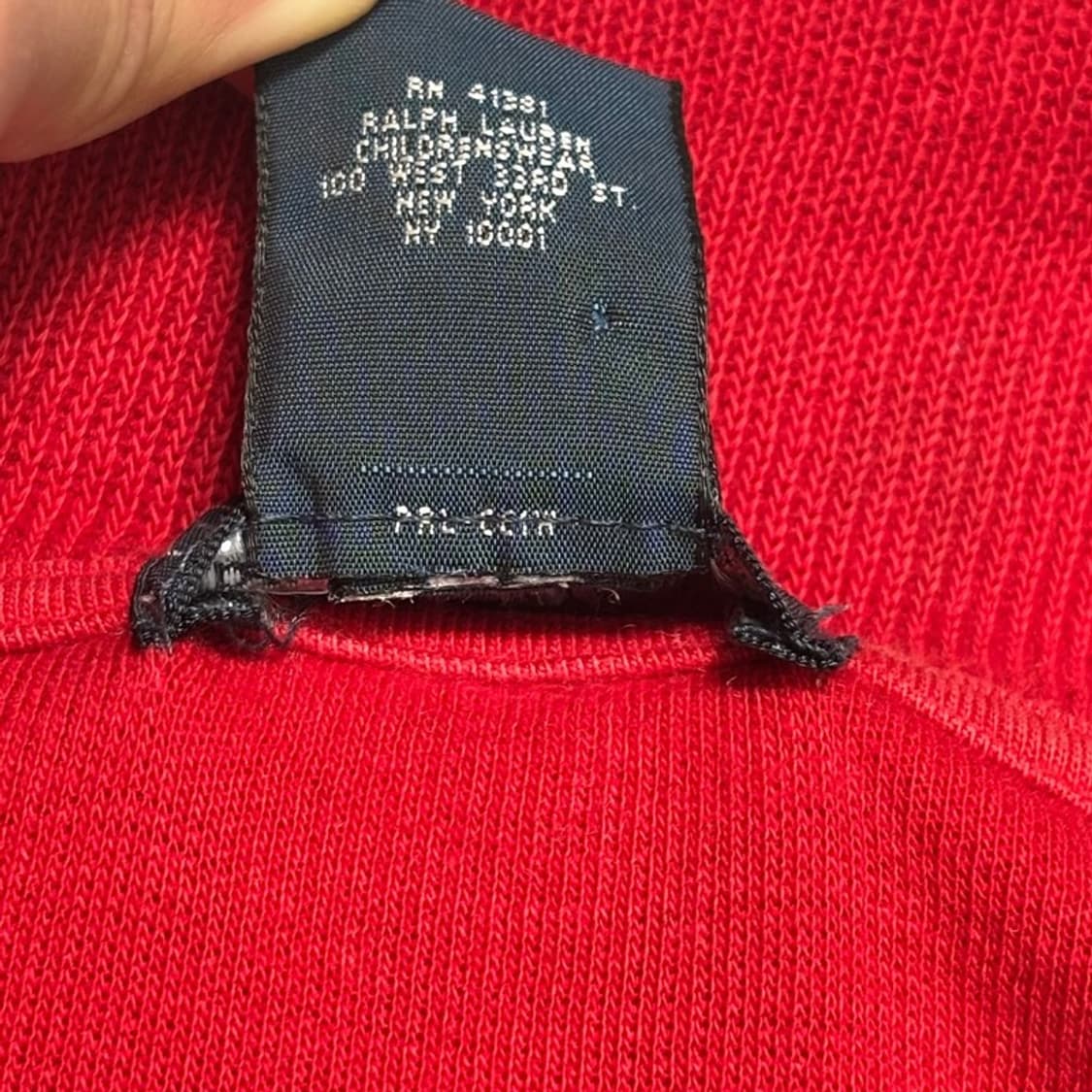 POLO RALPH LAUREN 빅포니 하프 집업 니트 레드 XL 상품이미지6