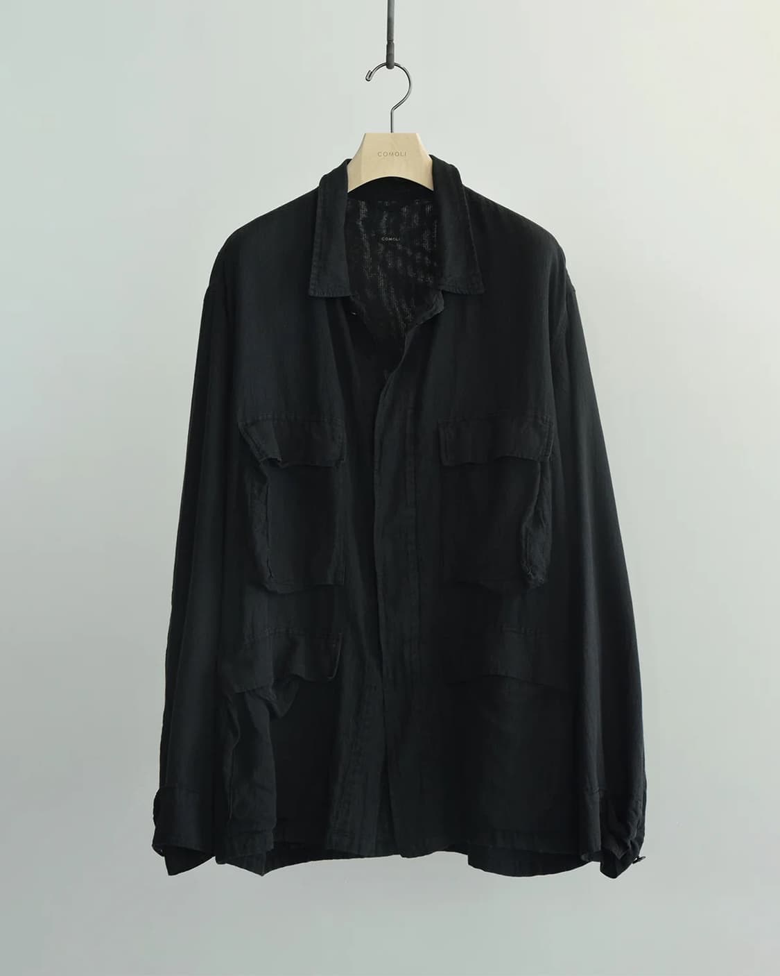 26SS Comoli 코모리 실크 코튼 B.D.U 자켓 페이드 블랙 상품이미지1