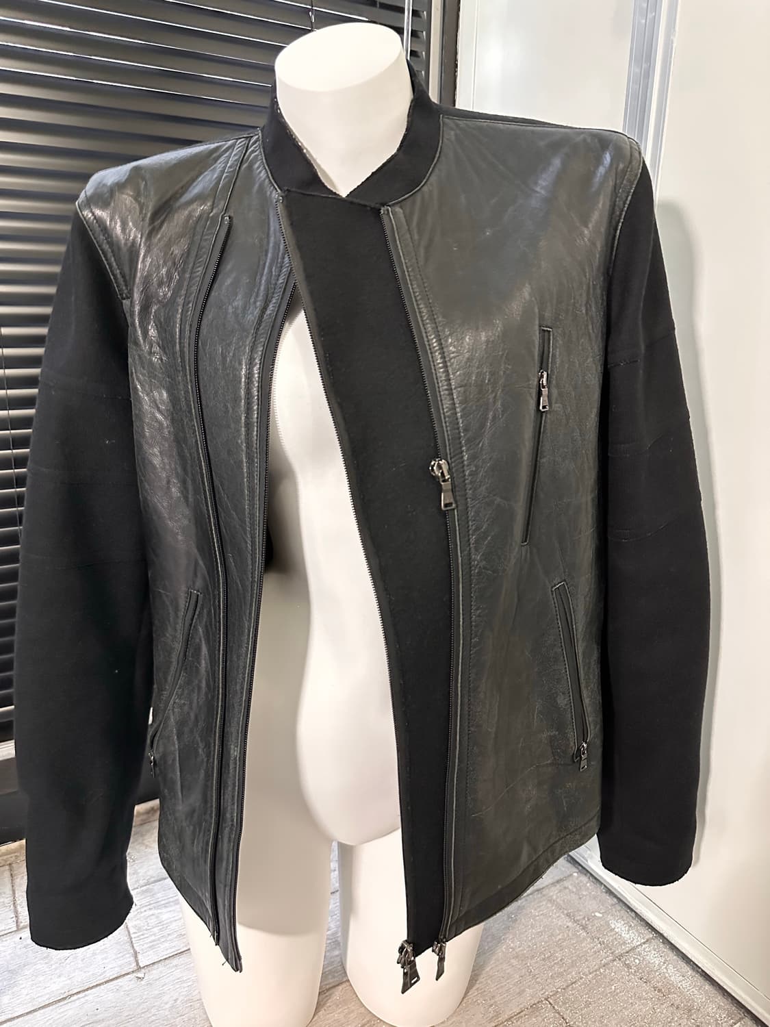 neilbarret leather two way zip-up jacket 상품이미지6