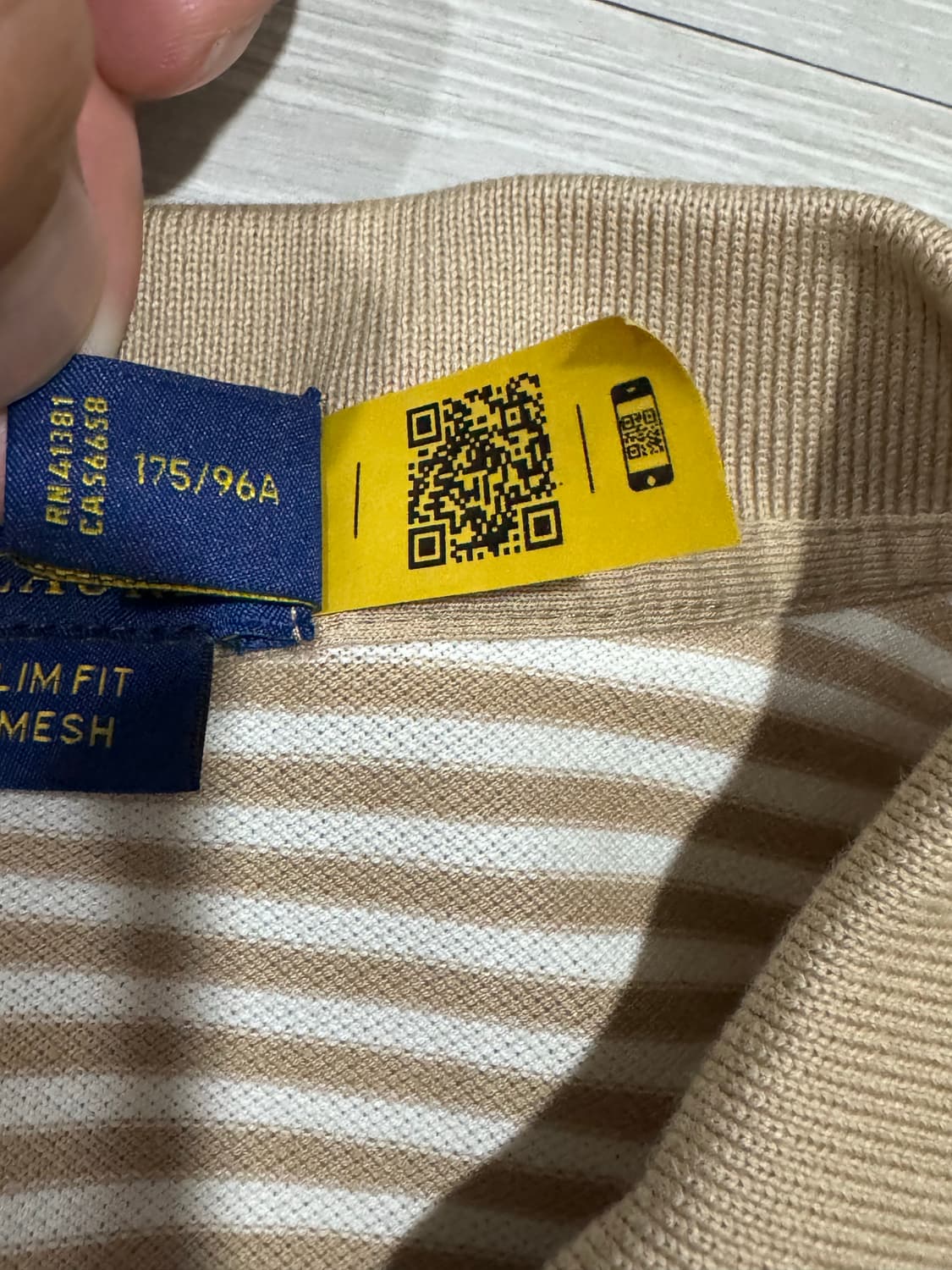 폴로 랄프로렌 스트라이프  하프집업 카라티 M 상품이미지7