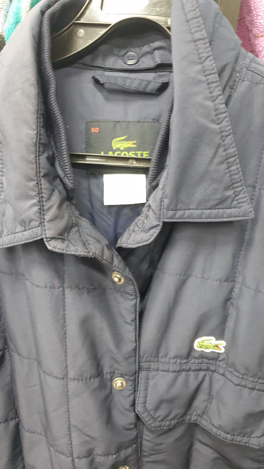 라코스테 퀼팅 셔츠형 자켓 네이비 50 상품이미지8