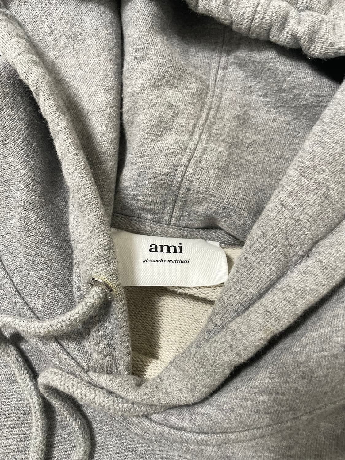 빈티지9. 아미 AMI 스몰 하트 로고 후드티 후디 스웻셔츠 그레이 상품이미지3