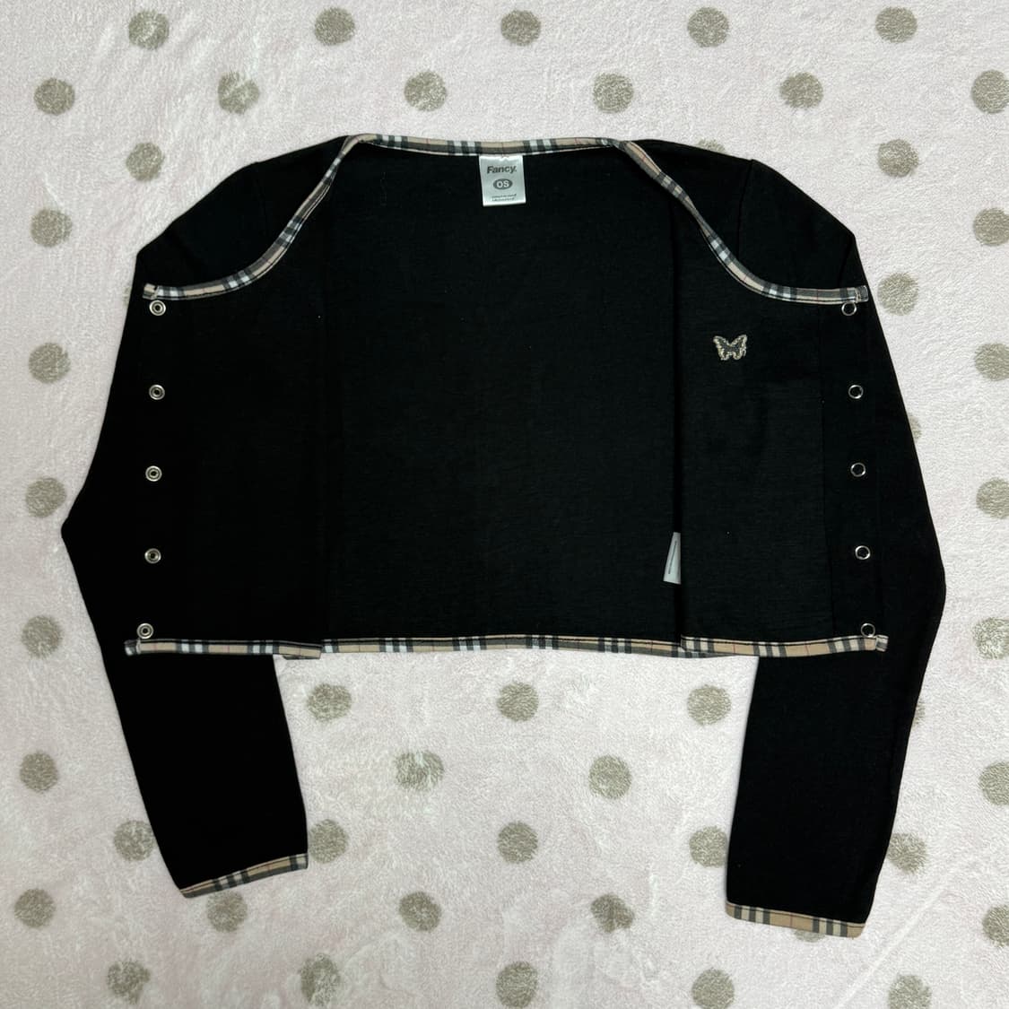 팬시클럽 나비 크롭가디건 나시 세트 상품이미지5