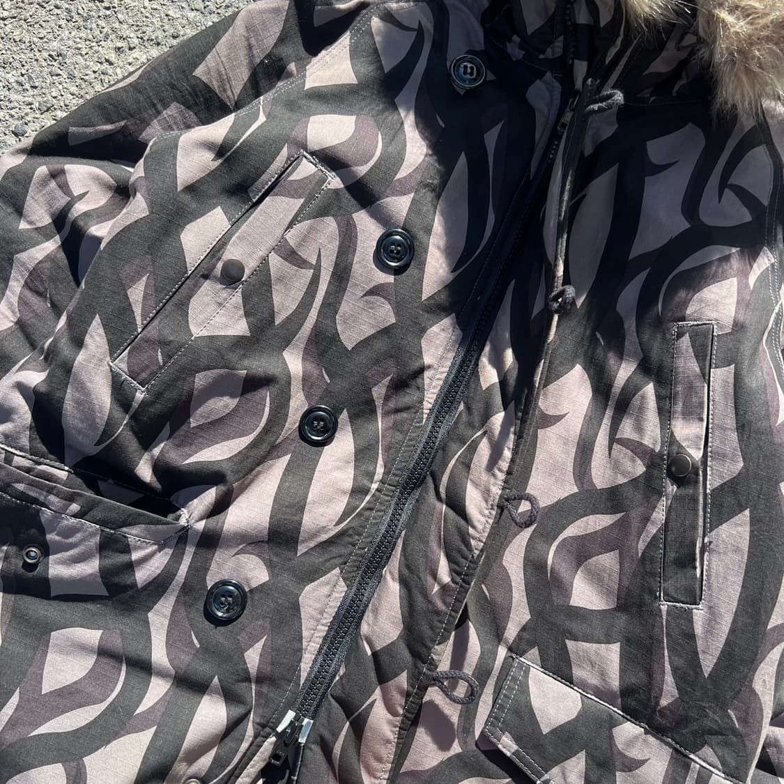 90‘s 휴스턴 트라이벌 카모 N3B 파카 상품이미지5