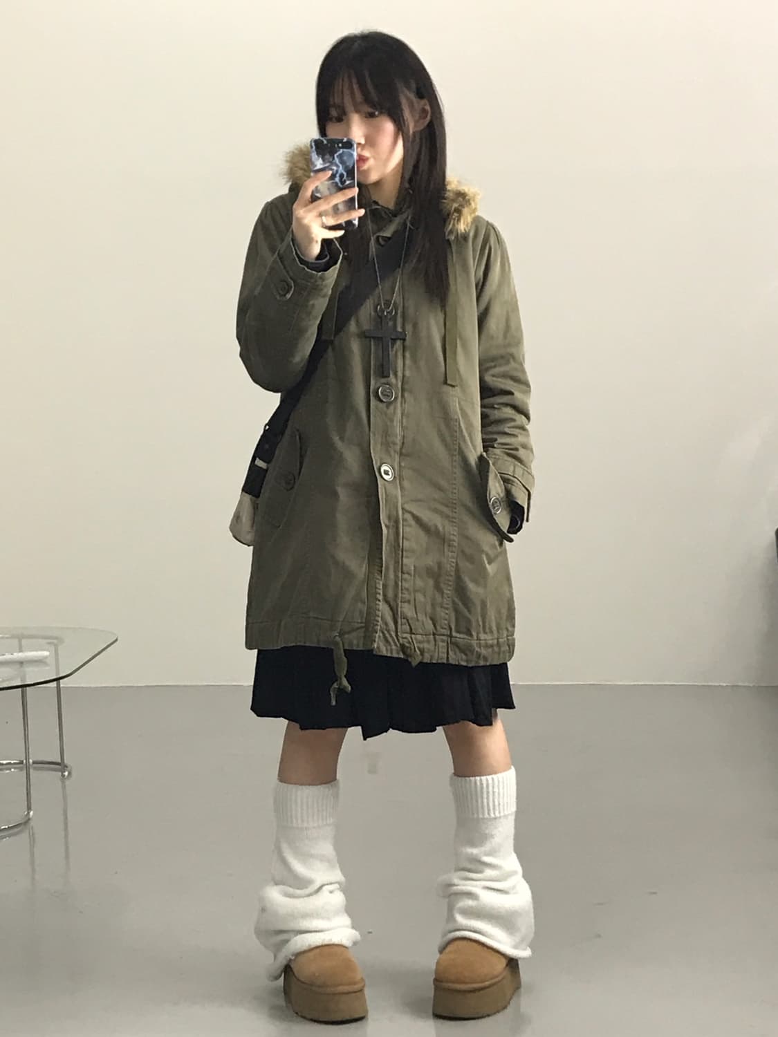 Jasper Military Hoodie Fur Coat 상품이미지1