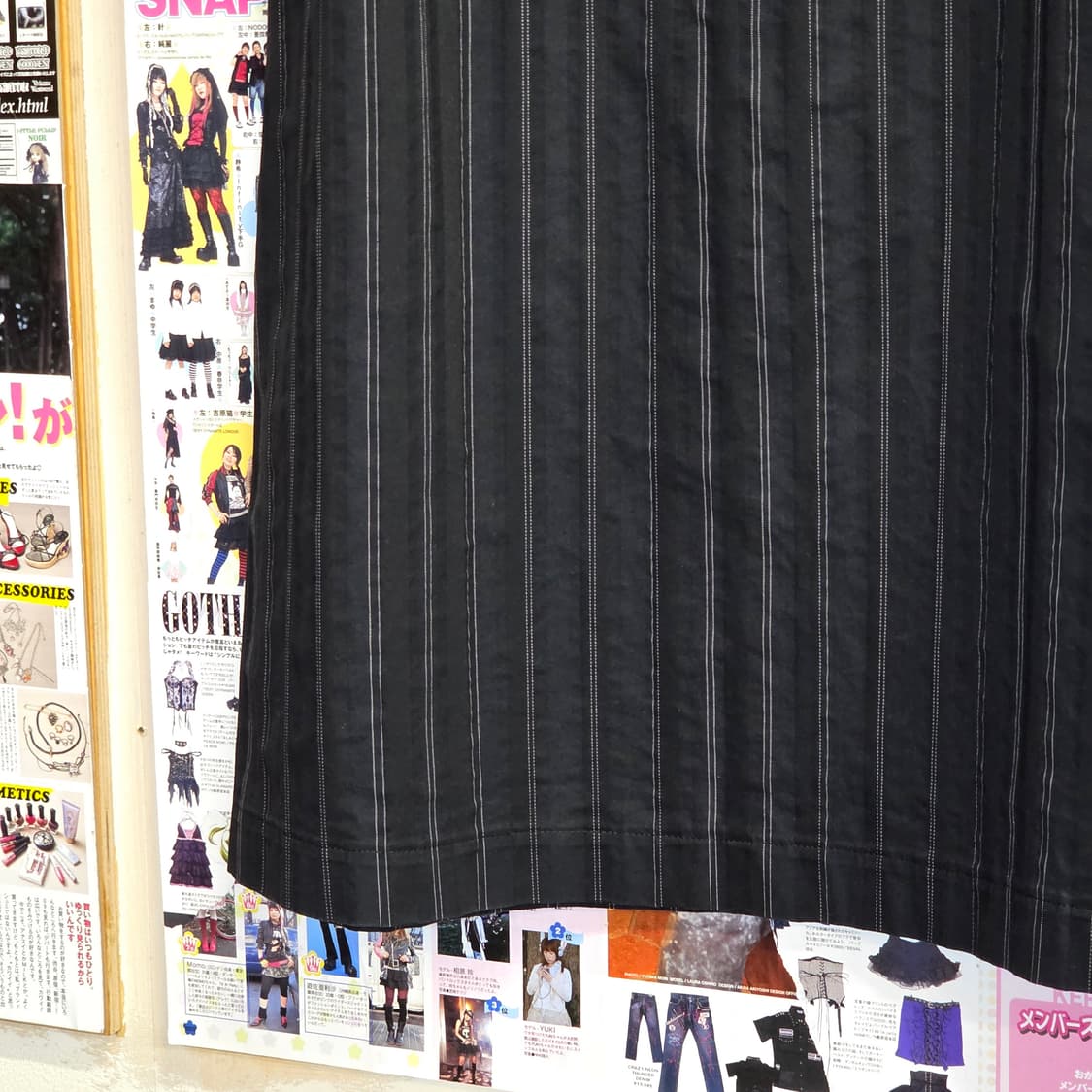 JPN 스트라이프 사이드 트임 롱스커트 상품이미지7