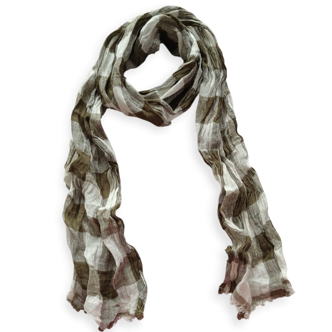 연카키 체크 스카프  상품이미지1