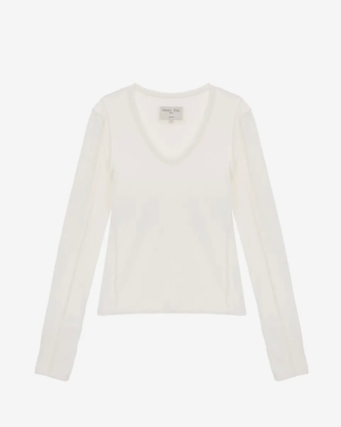 마뗑킴 스티치 브이넥 슬리브 상품이미지1