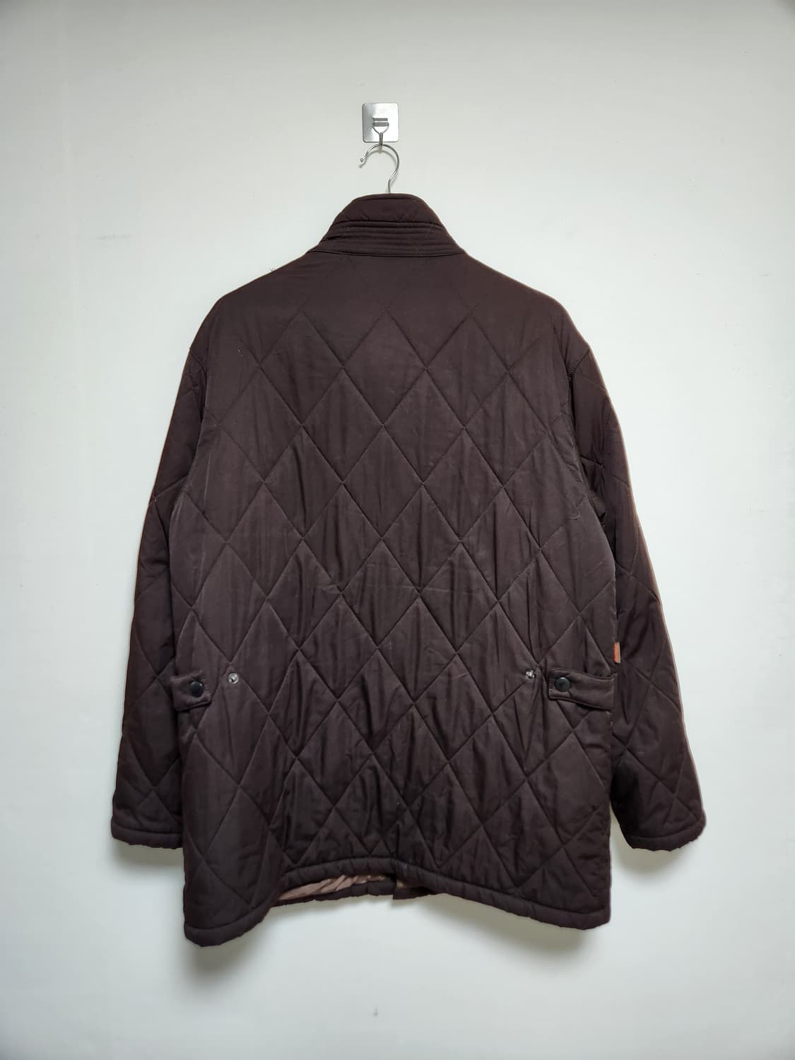 바버Barbour 브라운 퀼팅 자켓 L - J48 상품이미지2