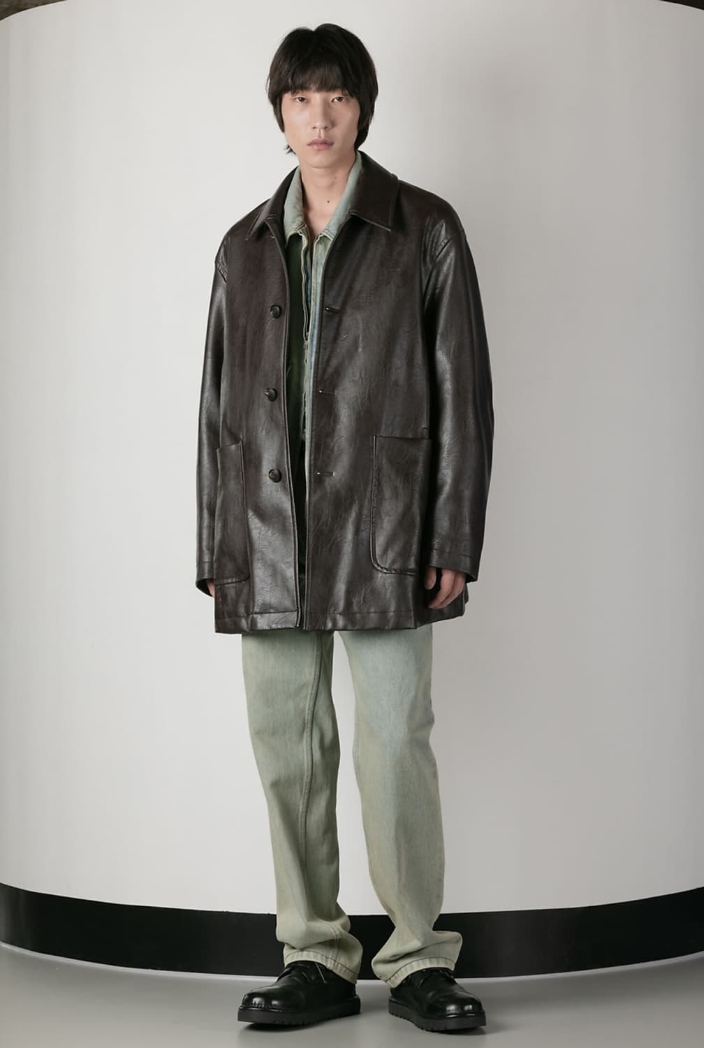 벨리에 에코 레더 카코트 블랙 S 상품이미지2