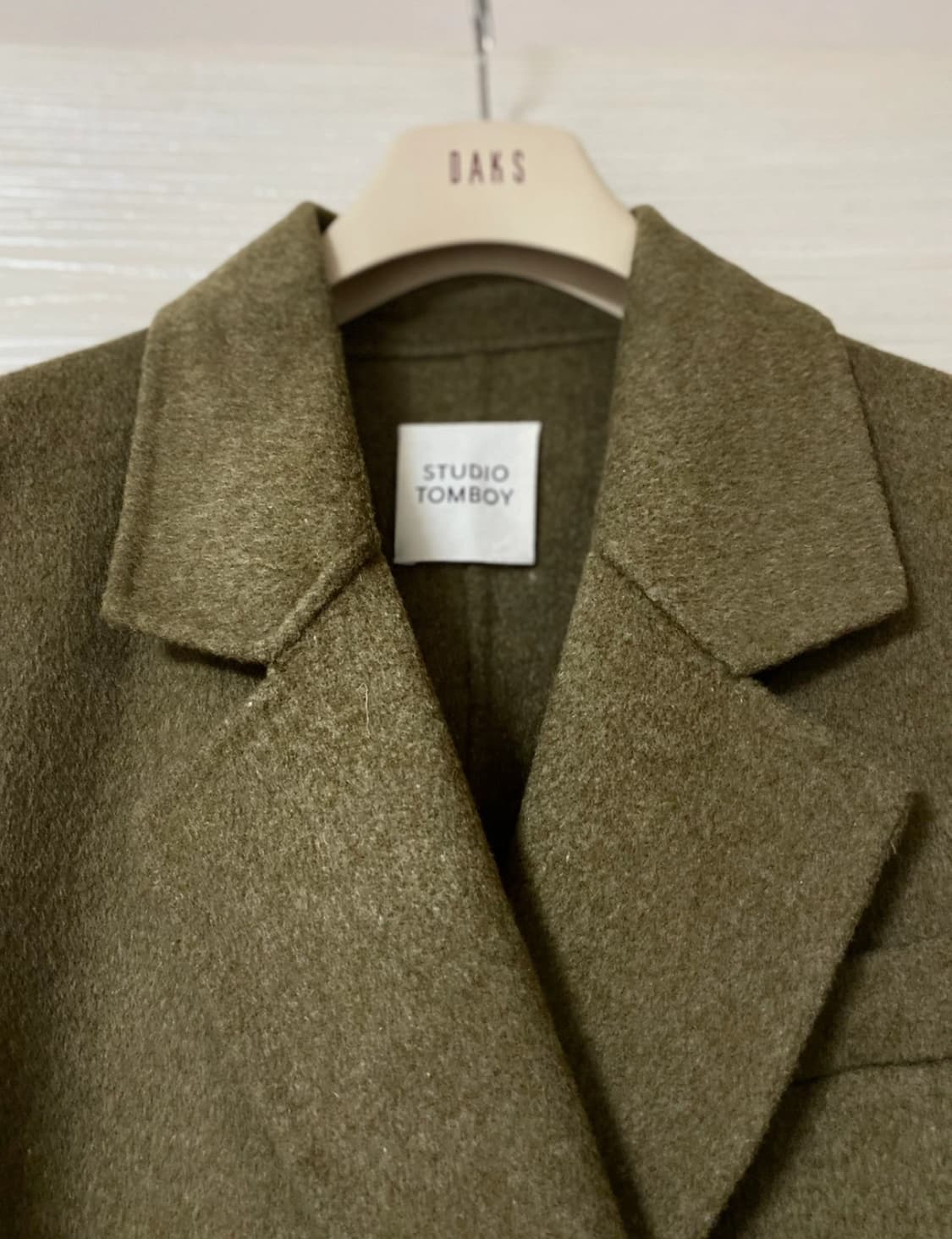 [Studio Tomboy]스튜디오톰보이 테일러드카라 코트(카키베이지) 상품이미지5